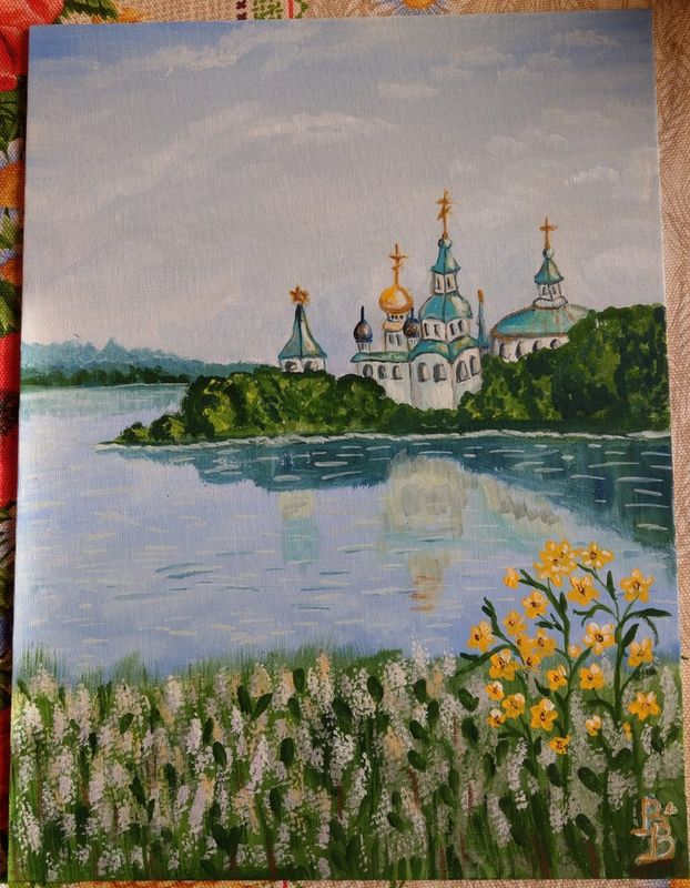 Детский рисунок - Спасо-Яковлеский монастырь в Ростове Великом