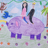 Рисунок "Принцесса Принц и Верный слоник" на конкурс "Второй конкурс детского рисунка по 2-й серии «Верный Слоник»"