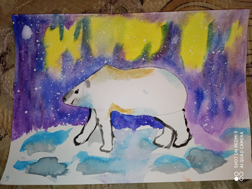 Детский рисунок - Северный полюс