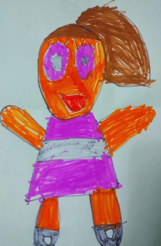 Детский рисунок - Девочка