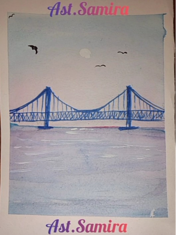 Детский рисунок - Босфорский  мост-Мост Мучеников