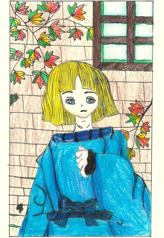 Детский рисунок - Осенний день Алиты