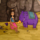 Рисунок "Волшебное приключение принцессы и верного слоника"