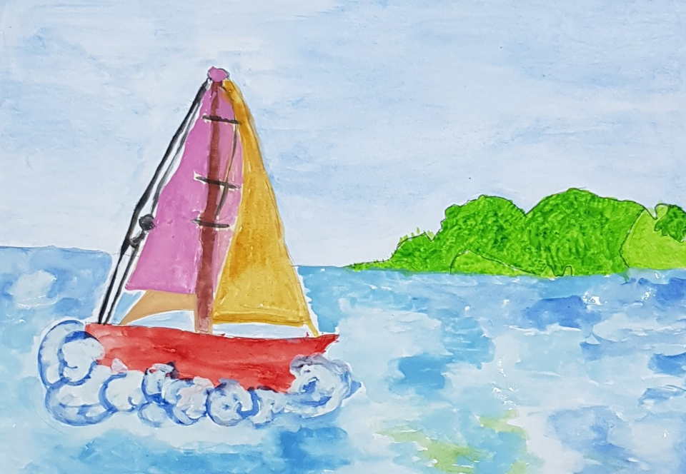 Детский рисунок - Морское путешествие