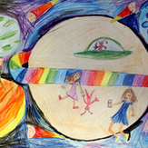 Рисунок "Я в космосе" на конкурс "Конкурс детского рисунка “Таинственный космос - 2018”"