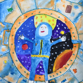 Рисунок "путешествие к звездам" на конкурс "Конкурс детского рисунка "Рисовашки - 1-6 серии""