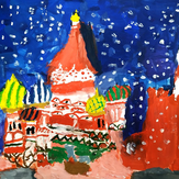 Рисунок "Собор Василия Блаженного" на конкурс "Конкурс творческого рисунка “Свободная тема-2020”"