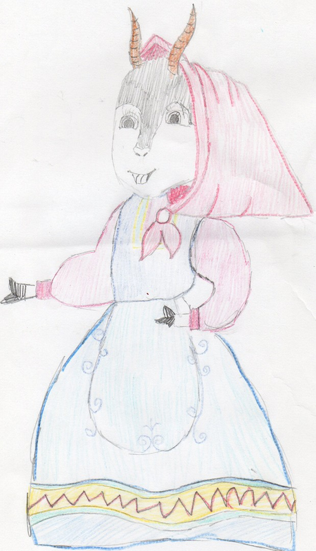 Детский рисунок - Коза-Дереза