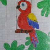 Рисунок "Попугай ара"