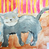 Рисунок "Кошка Пуся" на конкурс "Конкурс творческого рисунка “Свободная тема-2020”"