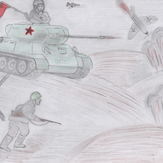 Рисунок "военное сражение-1941-45г" на конкурс "Конкурс детского рисунка “75 лет Великой Победе!”"