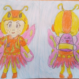 Рисунок "Беа-бабочка" на конкурс "Конкурс рисунка по игре Brawl Stars - “Биби и Беа: Герой или злодей?”"
