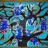 Рисунок "Кото-дерево" на конкурс "Конкурс творческого рисунка “Свободная тема-2022”"