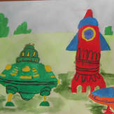 Рисунок "На луну" на конкурс "Конкурс детского рисунка по 6-й серии сериала Рисовашки "На Луну""