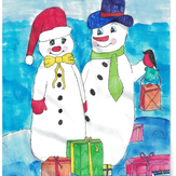 Рисунок "Веселые снеговики" на конкурс "Конкурс творческого рисунка “Свободная тема-2020”"