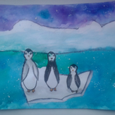 Рисунок "пингвины на льдине" на конкурс "Конкурс творческого рисунка “Свободная тема-2021”"