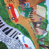 Рисунок "Родной поселок" на конкурс "Конкурс детского рисунка “Города - 2018” вместе с Erich Krause"