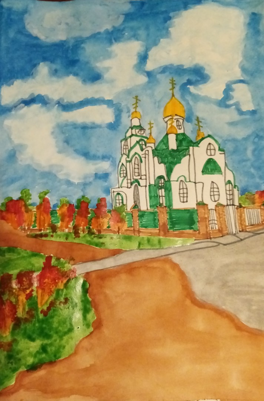 Детский рисунок - Церковь