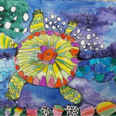 Рисунок "Весёлая черепашка" на конкурс "Конкурс детского рисунка по 3-й серии "Волшебные Сны""