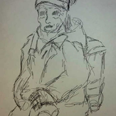 Рисунок "Старушка в метро"