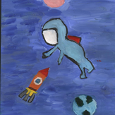 Рисунок "Необъятный космос" на конкурс "Конкурс детского рисунка “Таинственный космос - 2018”"