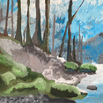 Рисунок "Природный парк Оленьи ручьи" на конкурс "Конкурс творческого рисунка “Свободная тема-2024""
