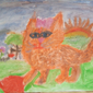 Рыжий кот с клубком, Виктория Иудина, 9 лет