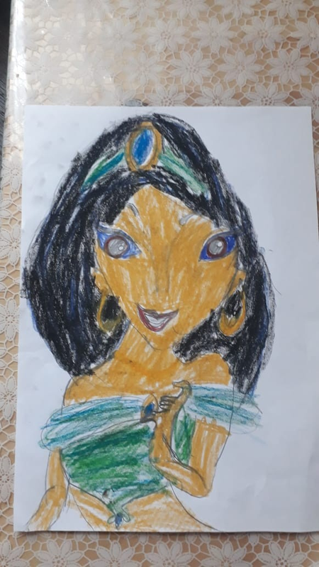 Детский рисунок - Принцесса Жасмин