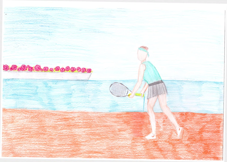 Детский рисунок - Теннис