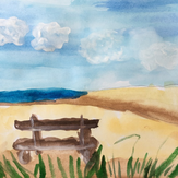 Рисунок "Балтийский пляж" на конкурс "Конкурс детского рисунка “Города - 2018” вместе с Erich Krause"