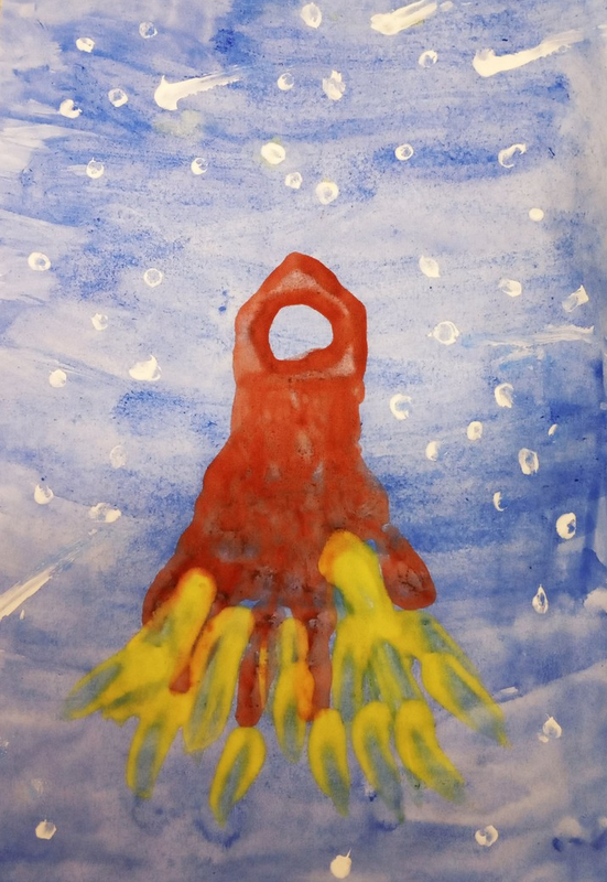 Детский рисунок - Моя ручная ракета