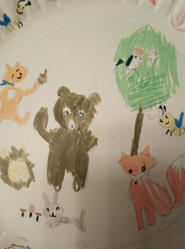 Детский рисунок - Лесные жители