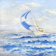 Рисуем яхту в море