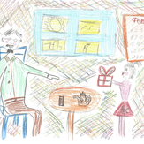 Рисунок "дедушке" на конкурс "Конкурс детского рисунка "Поздравление мужчинам - 2018""