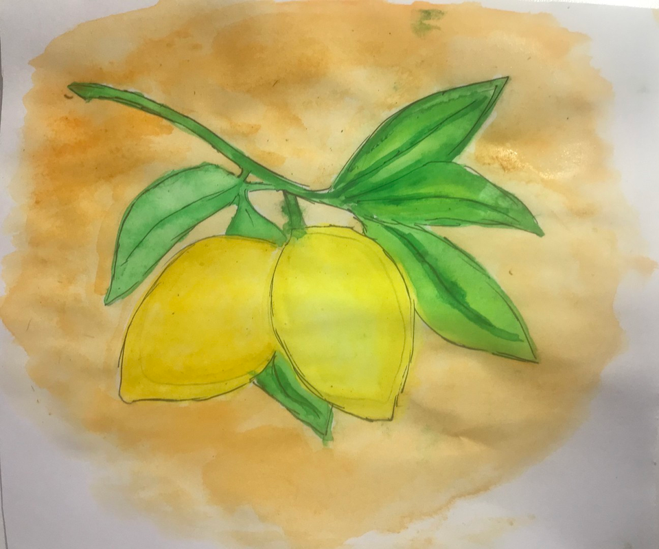 Детский рисунок - Лимончики