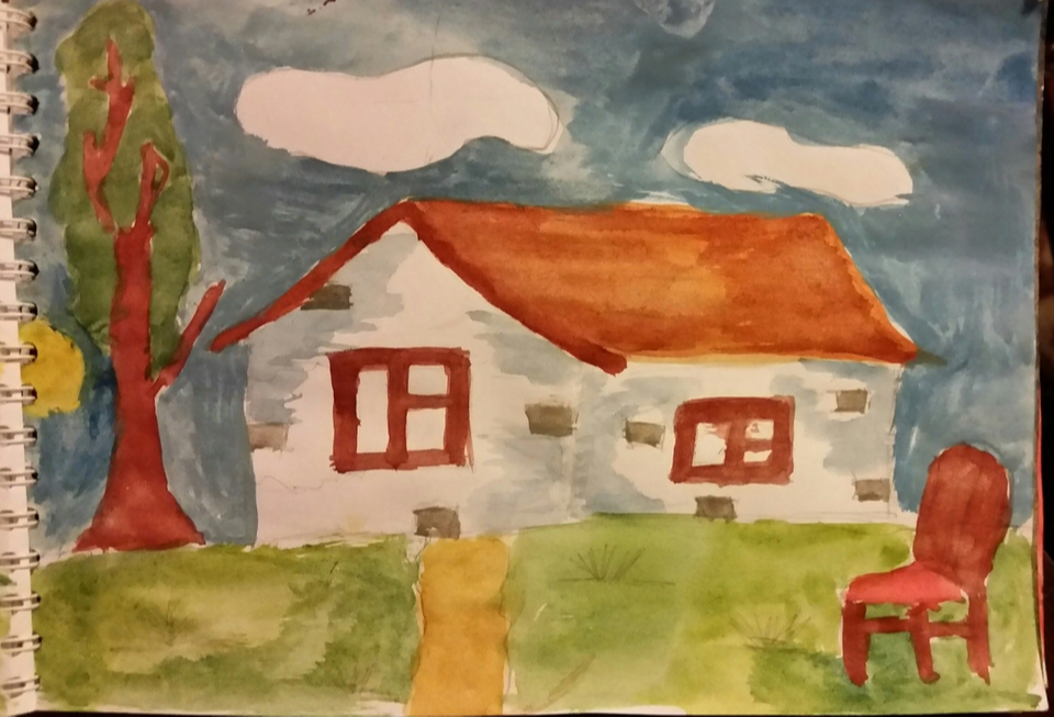 Детский рисунок - Дом