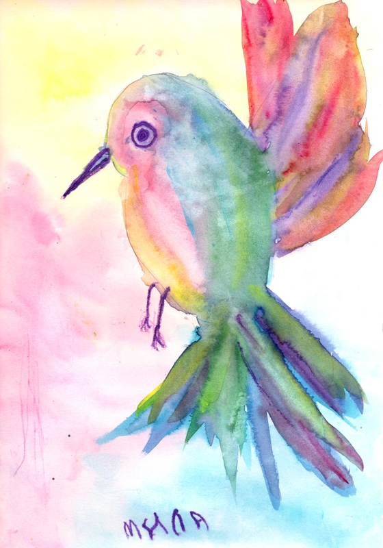 Детский рисунок - Птичка