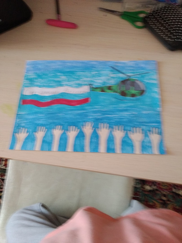 Детский рисунок - Праздник Великой Победы
