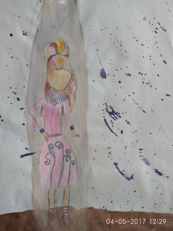 Детский рисунок - На подиуме