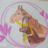 Рисунок "Я с лошадками"