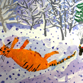 Рисунок "Радость от зимней  прогулки" на конкурс "Конкурс “Новогодняя Магия - 2020”"