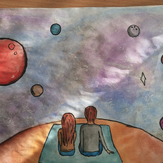 Рисунок "Таинственный космос" на конкурс "Конкурс детского рисунка “Таинственный космос - 2018”"