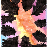 Рисунок "Северное сияние над еловым лесом" на конкурс "Конкурс творческого рисунка “Свободная тема-2021”"
