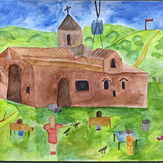 Рисунок "Монастырь Татев"