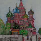 Рисунок "Покровский собор" на конкурс "Конкурс творческого рисунка “Свободная тема-2022”"