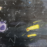 Рисунок "Неизведанная галактика" на конкурс "Конкурс творческого рисунка “Свободная тема-2021”"