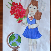 Рисунок "Скоро в первый класс" на конкурс "Конкурс творческого рисунка “Свободная тема-2020”"