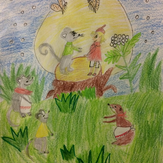 Рисунок "Лунный сон" на конкурс "Конкурс детского рисунка по 3-й серии "Волшебные Сны""