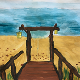 Рисунок "На морской прогулке в Балтийске" на конкурс "Конкурс детского рисунка “Города - 2018” вместе с Erich Krause"