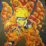 Рисунок "Наруто в покрове хвостатого" на конкурс "Конкурс детского рисунка "Персонажи Аниме""